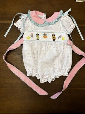 Pink & Mint Smocked Nutcracker Bubble
